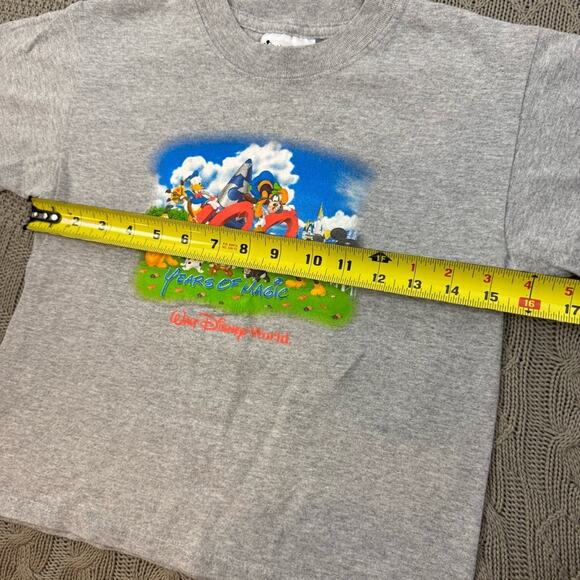 Disney 100 Years of Magic Gray Short Sleeve Tee with Vibrant Cartoon Print ~ S - Picture 3 of 8